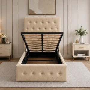Lit Coffre 90x190 cm – Lit 1 Personne avec Coffre de Stockage - Lit Coffre 90x190cm