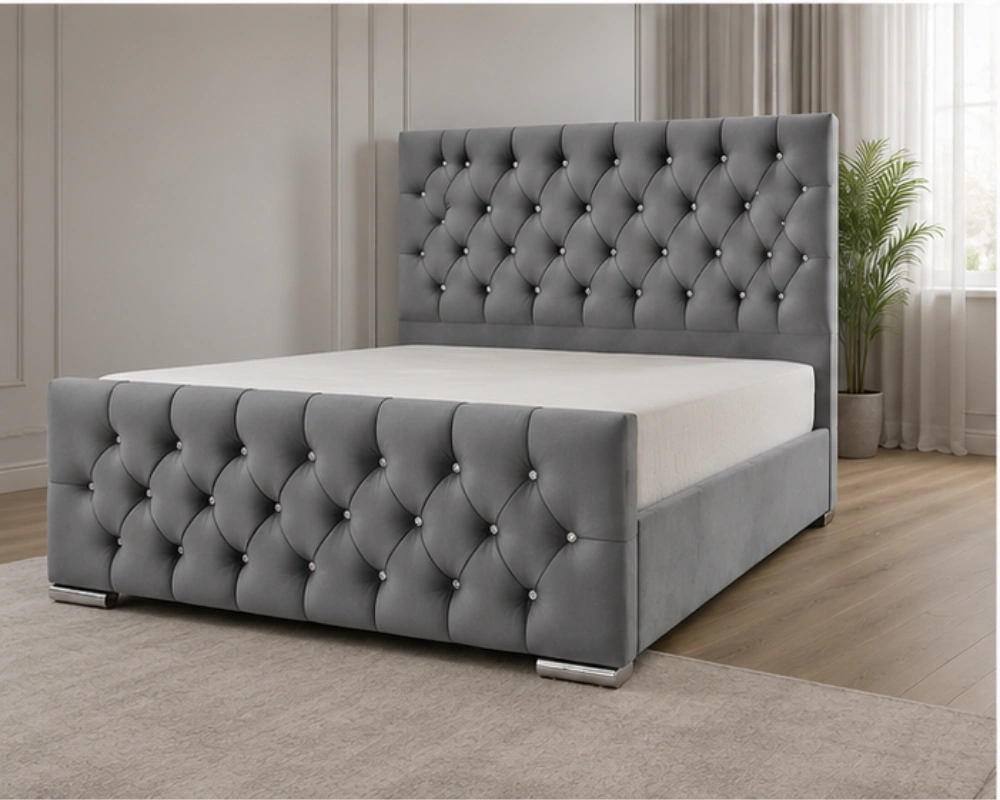 Lit Double 160x200 cm avec Sommier Inclus – Design Moderne – Image 2