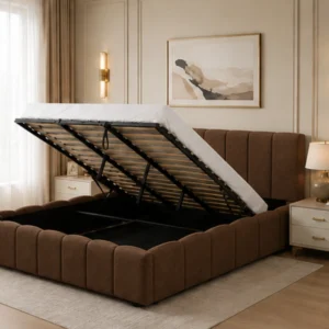 Lit Coffre Design en Velours avec Rangement Intégré et Ouverture Hydraulique – 180 × 200 cm - Lit Coffre - Lit Coffre king size