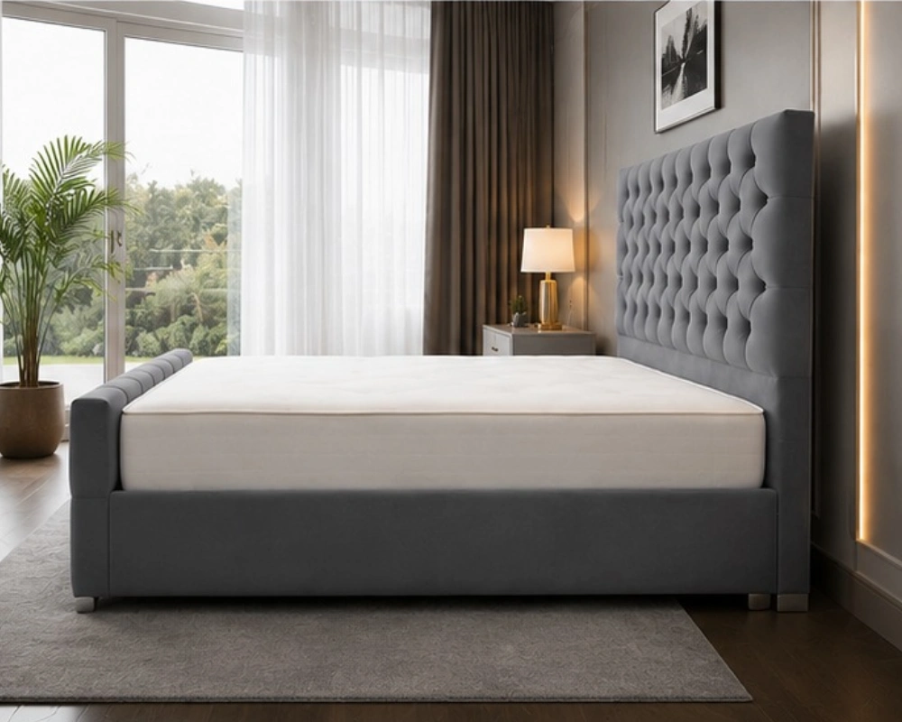 Lit Double 160x200 cm avec Sommier Inclus – Design Moderne – Image 4