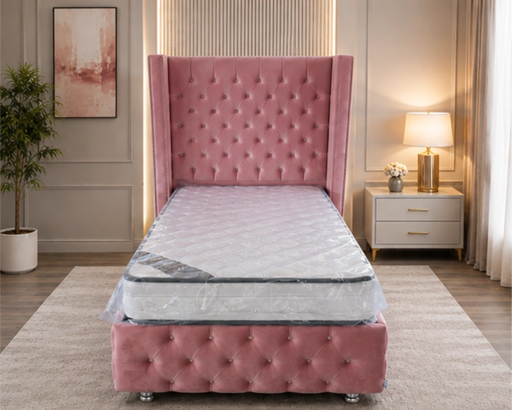 Lit Coffre 90×190 cm – Lit Simple avec Grand Rangement