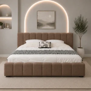 Lit Coffre Design en Velours avec Rangement Intégré et Ouverture Hydraulique – Lit Coffre 160 × 200 cm