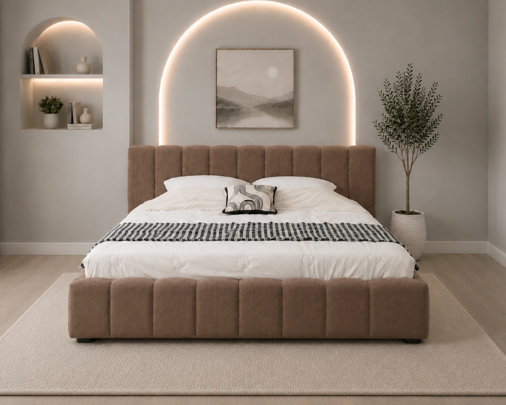 Lit Coffre Design en Velours avec Rangement Intégré et Ouverture Hydraulique – Lit Coffre 160 × 200 cm