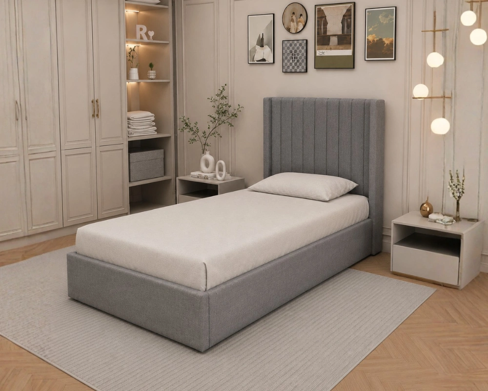 Lit Coffre 90x190 cm Design Moderne – Sommier Inclus et Grand Coffre - Lit Coffre 1 Place