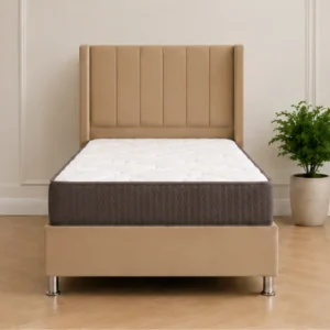 Cadre de Lit Coffre 90x190 cm en Tissu avec Grand Espace de Rangement - Lit Coffre 90x190cm