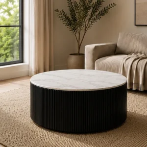 Table Basse Moderne avec Pieds Chromés - Table Basse Moderne de Qualité Premium