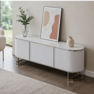 Meuble TV de Luxe en Marble - Meuble TV Élégant et Moderne - Meuble TV de Salon Élégant