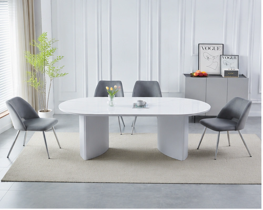 Ensemble Salle à Manger Moderne avec 4 Chaises – Table Élégante pour Repas Quotidiens et Réceptions – Image 3