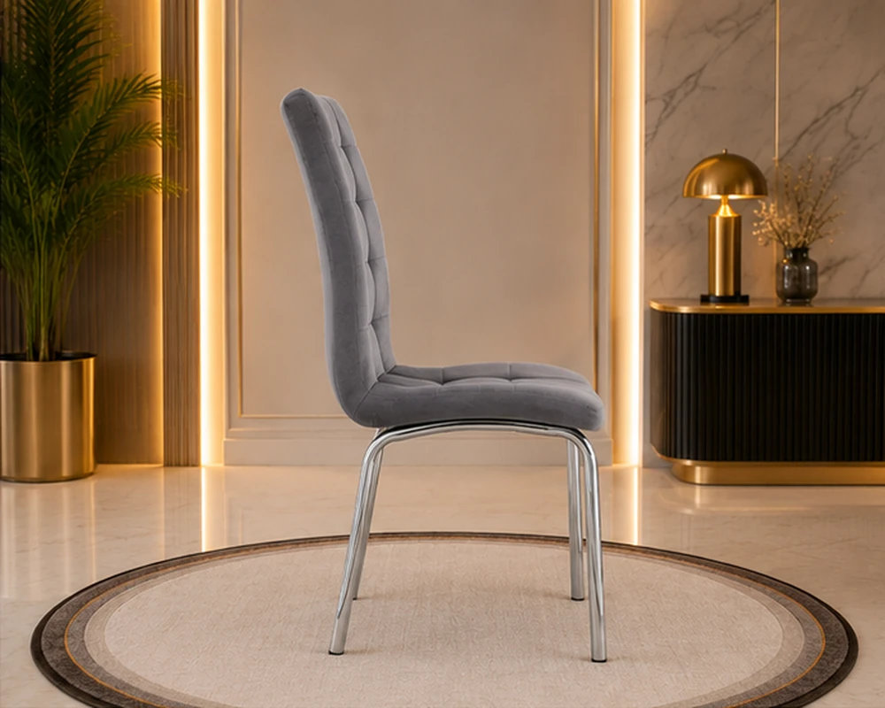 Chaise rembourrée moderne - Chaise de salle à manger confortable et élégante pour intérieur contemporain – Image 2