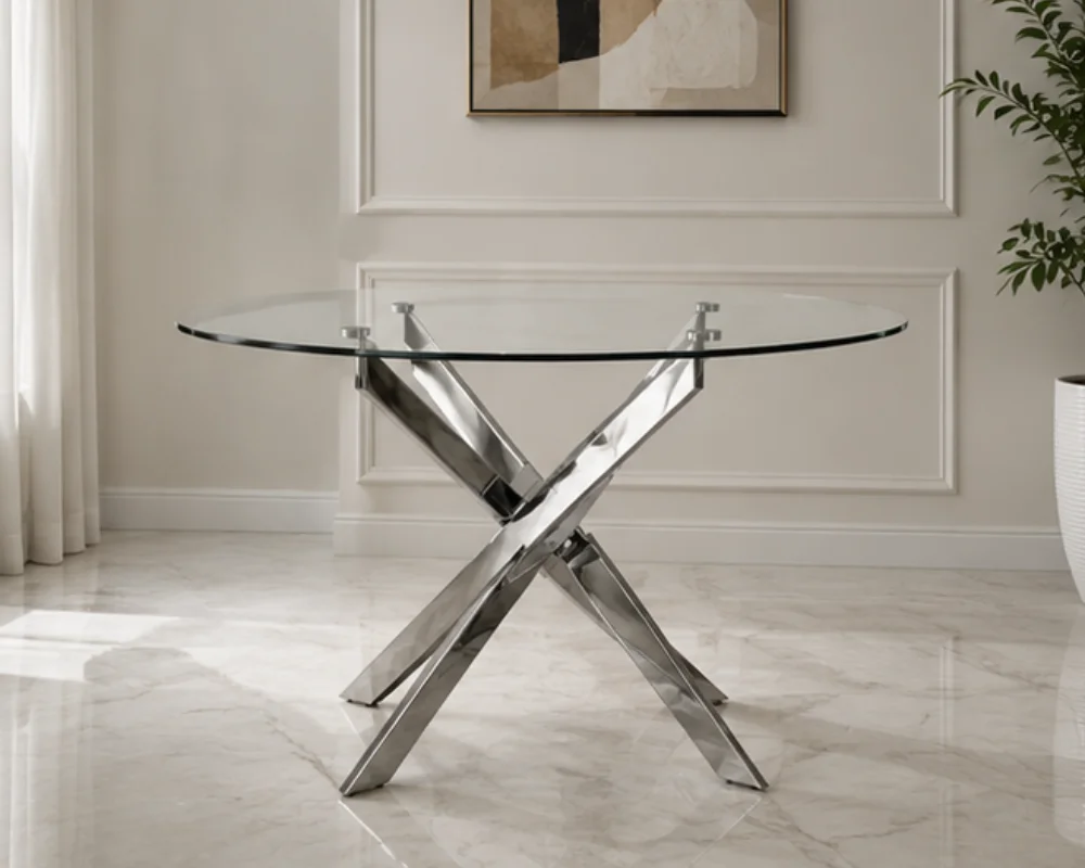 Table de salle à manger ronde – table de salle à manger 100 x 75 cm – Image 4