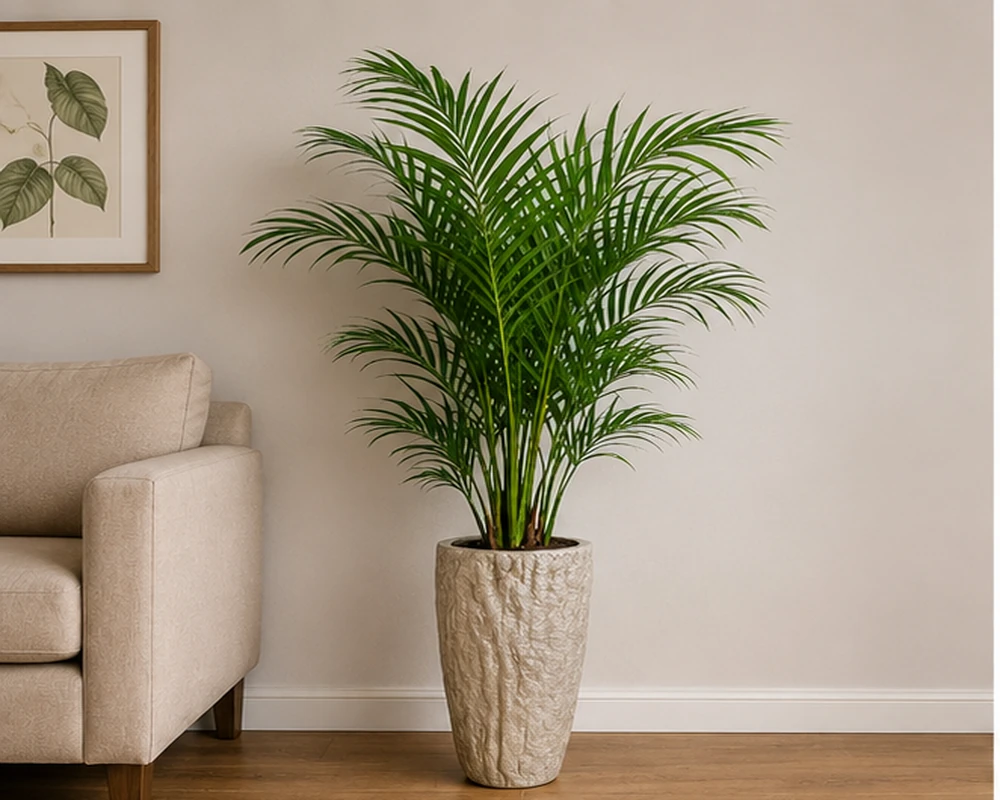 2. Palmier décoratif moderne — dans un pot texturé élégant
