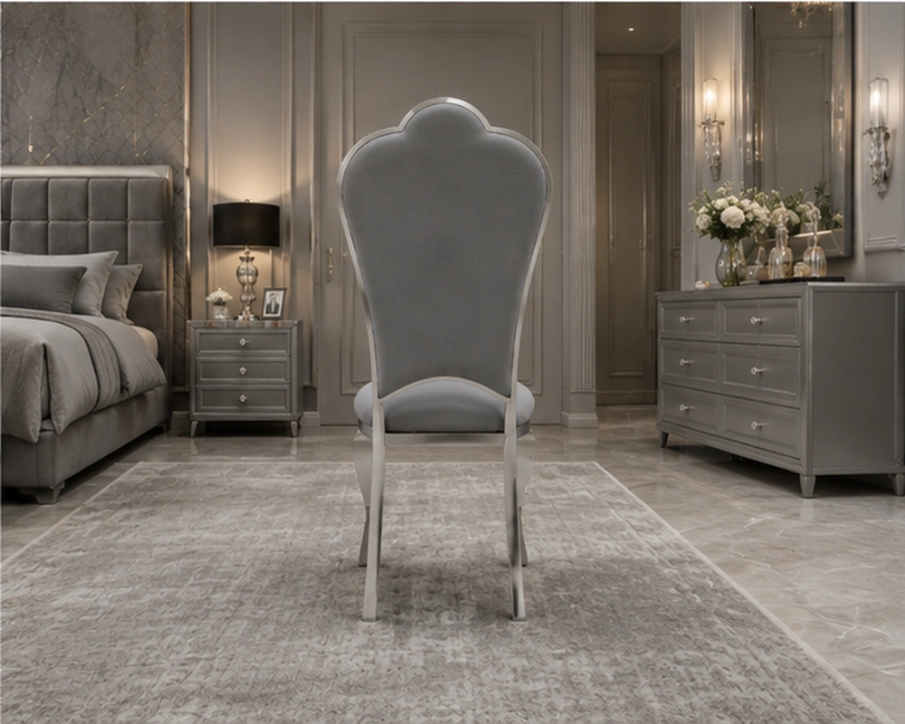 Chaise velours rembourrée – chaise de repas confortable et chic – Image 2