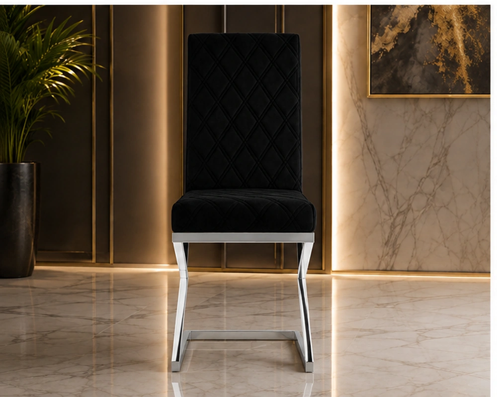 Chaise de salle à manger moderne et confortable - Chaise élégante avec assise rembourrée pour intérieur contemporain