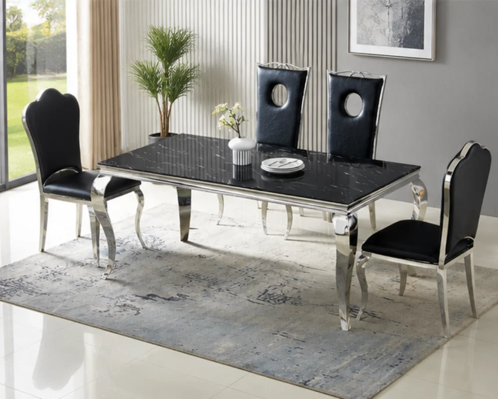 Ensemble Table à Manger et 4 Chaises Élégant