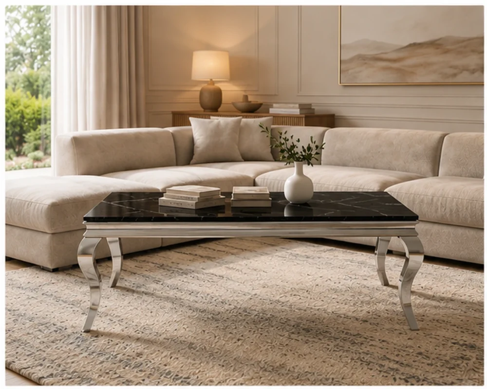 Table Basse Luxe pour Salon - Table Basse Rectangulaire Moderne