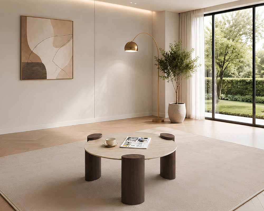 Table Basse Design en Bois Naturel – Mobilier Moderne et Raffiné pour Intérieur Chic