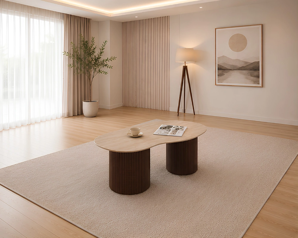 Table Basse en Bois Haut de Gamme – Design Élégant pour Salon Moderne et Contemporain