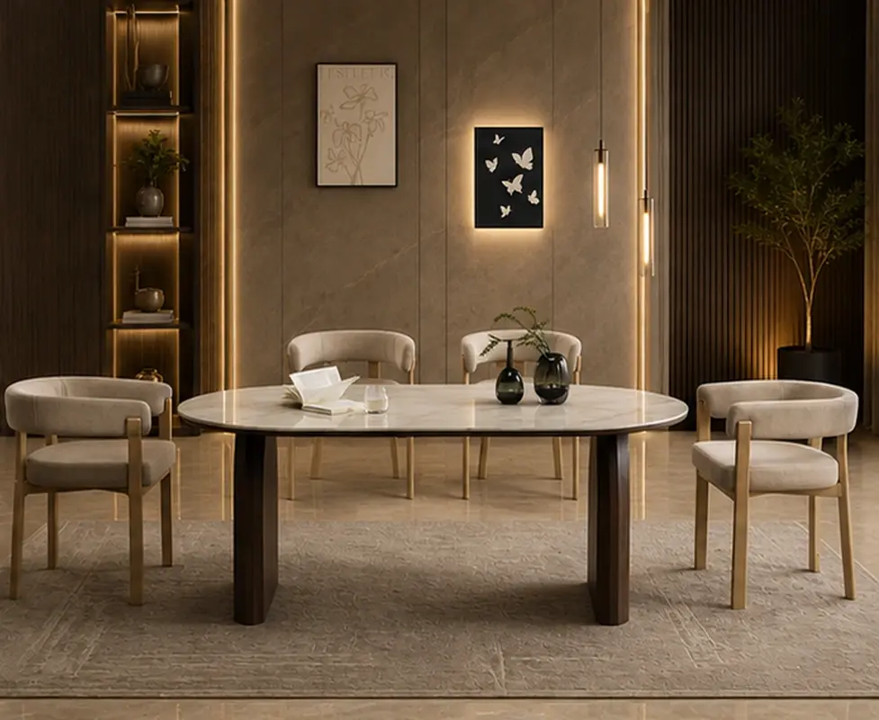 Ensemble Table et 4 Chaises Modernes - Solution Repas Élégante pour la Maison