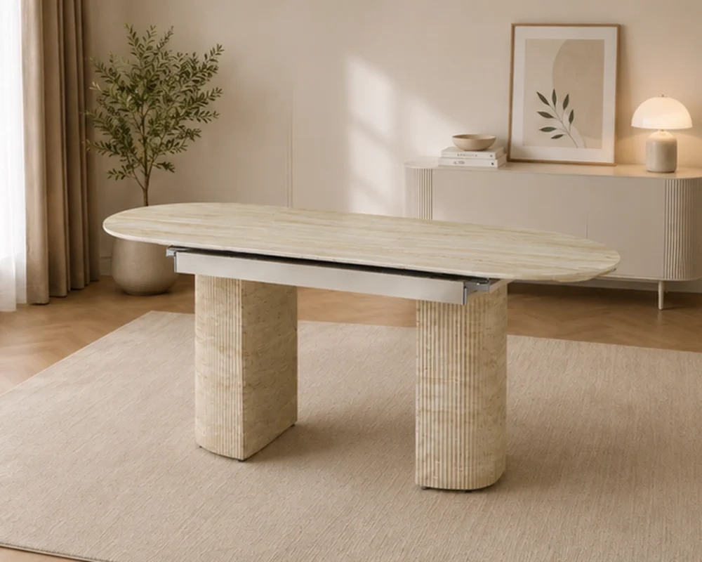 Table Extensible Design – Idéale pour Repas en Famille - Table à Manger Extensible – Élégance et Gain d’Espace