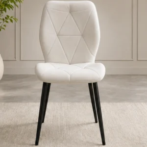 Chaises en Beige - Chaises Beige avec pieds Noir