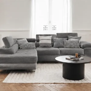 Canapé-lit convertible en tissu gris – Canapé-lit moderne 2 en 1 pour salon et chambre d'amis